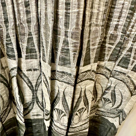 Max Studio Silver Metallic Jacquard Smock Cocktail Dress - Picture 5 of 8